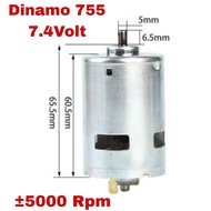 Motor Dynamo DC 755 shaft D 7.4 VOLT
