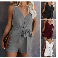 S-5XL summer women jumpsuit casual ladies shorts jumpsuit 女
