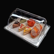 透明面包罩蛋糕點心水果盤帶蓋 試吃盒保鮮涼菜冷餐自助餐展示盤