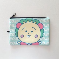 日本 COJI-COJI 淺藍色皮革 長方 收納袋