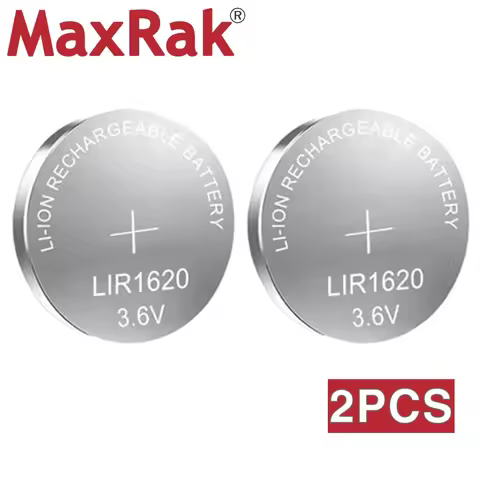 2PCS LIR1620 Rechargeable Button Battery 16mAh LIR 1620 for Computer Motherboard Calculator Car Key 