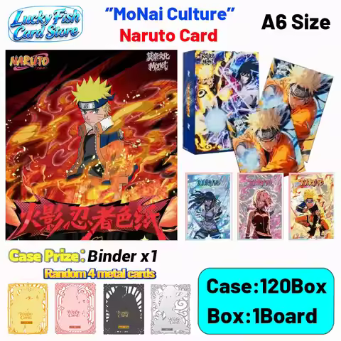 Wholesale MoNai Culture Naruto Card A6 Size Acrylic Board Color Paper Vol.1 Anime Hobby Gifts