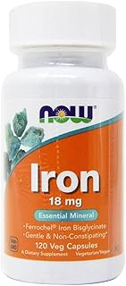 Now Foods Iron Ferrochel(R), 120 Vcaps 18 Mg(Pack Of 2)
