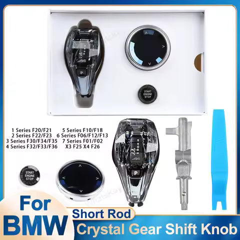Crystal Gear Shift Knob Short Rod Type For BMW G30 G32 G01 G08 G11 G12 i8 F01 F10 F20 F30 F32 F25 F2