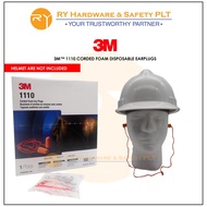 [1-Pair] 3M™ 1110 CORDED FOAM DISPOSABLE EARPLUGS | PERLUNDUNG TELINGA