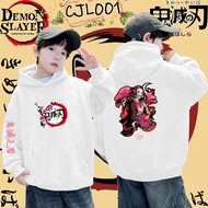 Anime Baju Demon Slayer Kamado Nezuko printing Kid's Hoodies cotton Men's long-sleeved top #021