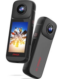 V2 360 Vlog Camera Kit with 3.0" Touchscreen-5.7K 360 Video, 1/2" 48MP Sensors, 72MP 360 Photo, Mult