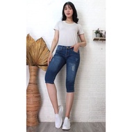 7/8 Stretch Korean style jeans. Tear not see-through (with lining) M888 118 [ Size: 27-38 ]