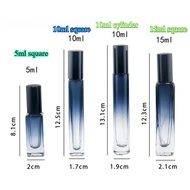 5ml 10ml 15ml Glass Cylinder/Square Perfume Bottle Refillable Sample  Spray Perfume Bottle