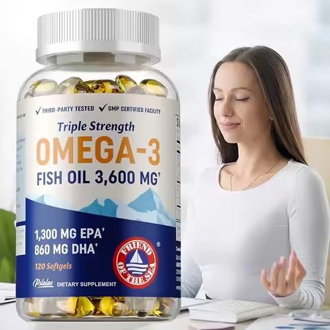 Omega 3 Fish Oil Supplement Omega-3, EPA and DHA, Relieve Brain and Joint Fatigue, Support Bone and 