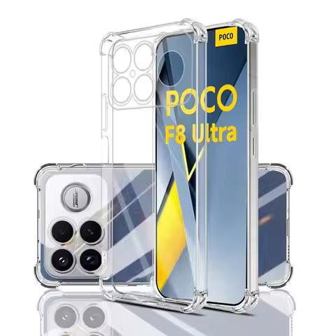 Anti-Yellower Transparent TPU Soft Case For Xiaomi Poco F8 Ultra Pro F8Ultra F8Pro PocoF8Ultra PocoF