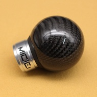 หัวแป้นเกียร์คาร์บอนไฟเบอร์สำหรับ Toyota GT86 Subaru BRZ WRX STI อุปกรณ์ตกแต่งภายในรถยนต์ส่วนบน