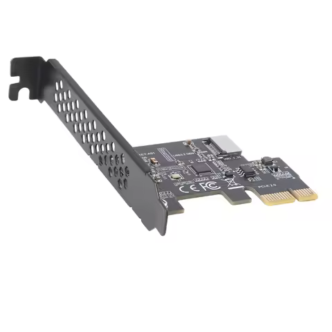 New!PCI-E 1X To USB 3.2 GEN1 5Gbps Type-E A-Key Expansion Card,Front Panel Type-C Interface For Desk
