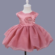 Baby Girl Princess Dress Floral Girl Dress For Wedding Bowknot Christening Dress Gown For Kids