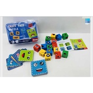 LOVENI Wooden expression puzzle emoji game in can