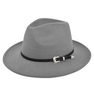 Classic Felt Fedora Hat For Men Women British Vintage Style Hat Gold Belt Accessory Panama Jazz Big 