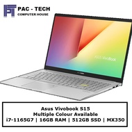 Asus Vivobook S15 | i7-11th Gen | 16GB RAM | 512GB SSD | MX350 Graphics | Windows 10 Home | 15.6" |