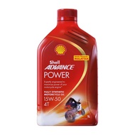 Shell Advance 4T Power 15W-50 Fully Synthetic Motorcycle Engine Oil (1L)