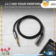 OLINI Extension Cable,  Gold Plated Plug and Play 1/4 Inch Male to Female Cable, Professional 30cm /