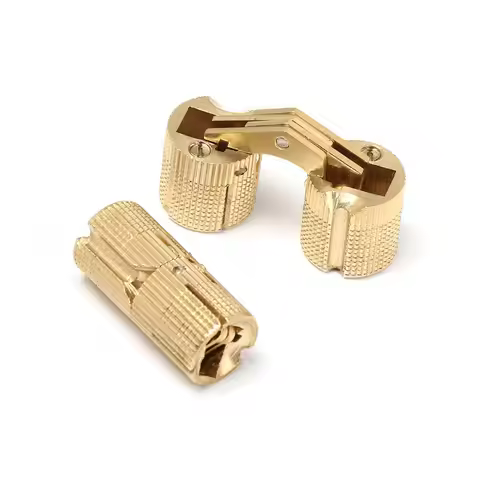 Brass Furniture Hinges 8-18mm Cylindrical Hidden Cabinet Invisible Hinges for Hardware Gift Box 8mm/