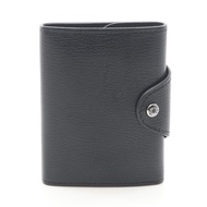 【二手】愛馬仕 HERMES 三折皮夾 Iliade Compact H087234CK89 黑色皮革 Iliade Compact 黑色 女士二手 A