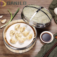 DANILO1 Bamboo Steamer Gift Idea For Cooking Bamboo Lid Kitchen Gadget Woven Bamboo Chinese Food Ste