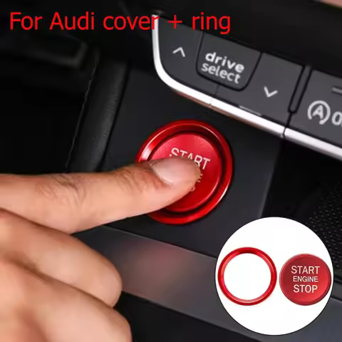 For Audi A4 A5 B9 B8 BT A7 C7 4GB Q5 8R Auto Engine Start Stop Push Button Cover Ignition Ring Decor