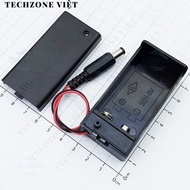Battery Box, Battery Tray 1x9V On-Off Switch Jack DC 5521 TechZone Viet