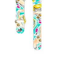 彩繪人魚圖案 Apple Watch 運動硅膠手錶帶-lp007