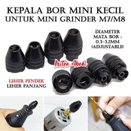 THREE JAWS MINI DRILL CHUCK SCREW M7 / M8 - KEPALA BOR KECIL MINI