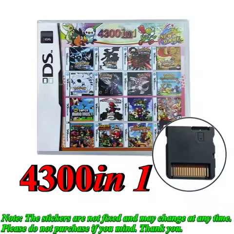 23 in 1 4300 in 1 White Box Pokemon Peripheral Console Cartridge NDS Game Card R4 Game Cards Collect