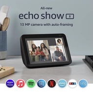 2nd Gen Echo Show 5 / 2nd Gen Show 8 – Compact smart display with Alexa - Charcoal/Deep Blue Sea/White (2021 Release)