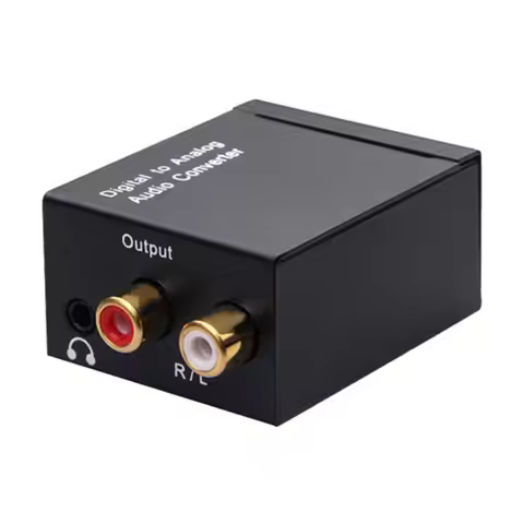 Digital/Coaxial Fiber Digital To Analog Audio Converter RCA(L/R) S/PDIF Analog Output Converter Opti