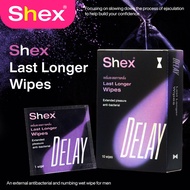 Shex Last Longer Wipes/Natural Delay Wipes for Men/Tahan Lama Tisu Magic 延迟湿纸巾