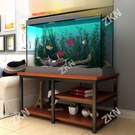 4Ft Fish Tank Cabinet Stand Table Furniture Frame Steel Wood Base Shelf Bottom Wrought Iron Rack