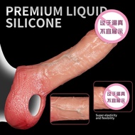 Adult products silicone sleeve for men, hollow penis sleeve, enlargement and thickening wearable pen