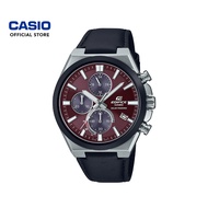 CASIO EDIFICE SLIM Solar Powered Chronograph EQS-950BL Men's Analog Watch Genuine Leather Band