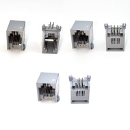 20pcs RJ11 Telephone Socket Gray 4P4C 6P4C 6P6C Plug Horizontal Right Angle 4P4C 4-pin Female Jack P