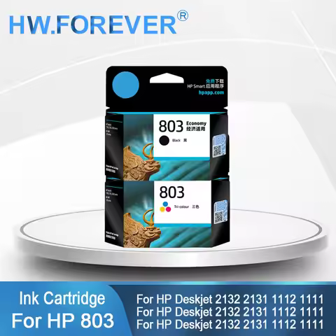 Original 803 803XL Ink Cartridge For HP Deskjet 2132 2131 1112 1111 2621 2622 2623 Printers Ink Cart