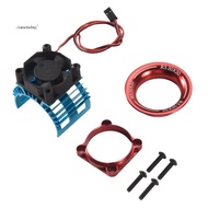 Motor Heatsink Cover+Cooling Fan for  A959-B 144001 124019  1/8 1/10 RC Car 540 550 3650 Size Motor 