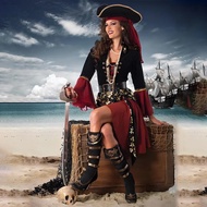 S-3XL Halloween Costume Masquerade Party Red Pirate cos Captain Jack Adult Female Pirates of the Car