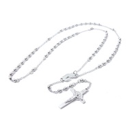 Rosary titanium 4mm Rosary Necklace Cross Necklace Religious Accessories Catholic Accessories Cathol