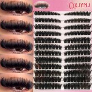 192 Clusters 12 Rows 100D 0.05mm Thick Fluffy Faux Mink Lashes 4-18mm Mixed Length 3D Crimped Russia