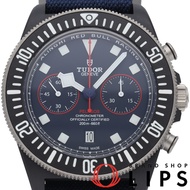 帝舵 Pelagos FXD 計時碼表 Alinghi 紅牛車隊 Pelagos M25807KN-0001 男士腕錶，藍色，成色極佳，帶原裝錶盒和保固卡，碳纖維/尼龍錶帶，全新