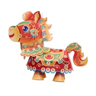 [tenlzsp0bc] Lantern Material Package with LED DIY Horse Theme Ornament for Chinese New Year Spring 