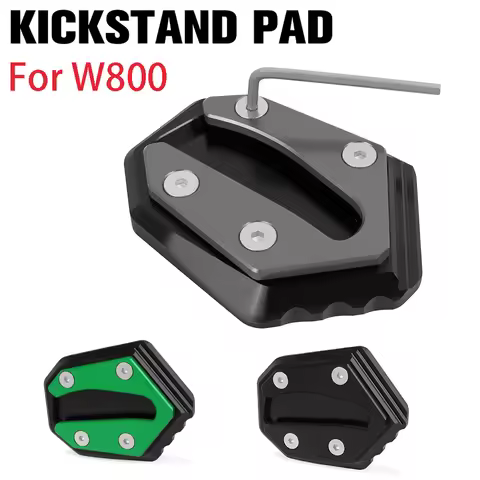 Motorcycle W800 W650 W400 Kickstand Extension Plate Foot Side Stand Enlarger Pad For Kawasaki W 800 