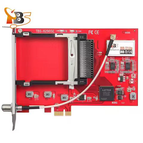 TBS6290SE DVB-T2/T/C(J.83A/B/C)/ISDB-T/C/ATSC1.0 Dual Tuner Dual CI PCIe Card Encrypted Pay TV Recei