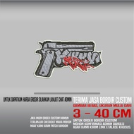 GRAFFITI LOGO EMBROIDERY PATCH P1ST0L GREY HDP-279