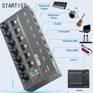 [STARTIST] Mini Audio Mixer Audio Mixer 6 Input Audio Mixer Stereo Dispenser for CD Player Guitars B