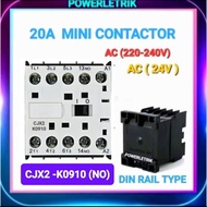 🔥READY STOCK🔥 CJX2-K0910 ( NO) 220-240V /24V Hz 20A MINI CONTACTOR